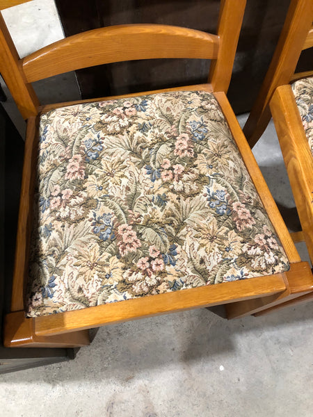 Pair floral chairs