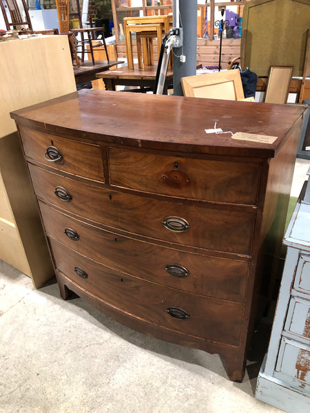 Edwardian Flamed Mahogany Two Over Three Chest of Drawers