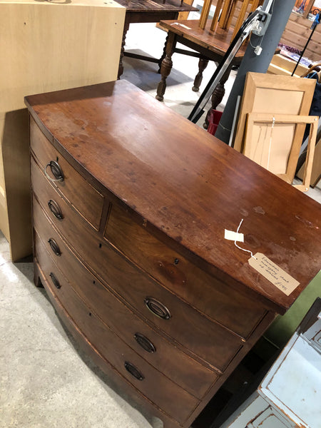 Edwardian Flamed Mahogany Two Over Three Chest of Drawers