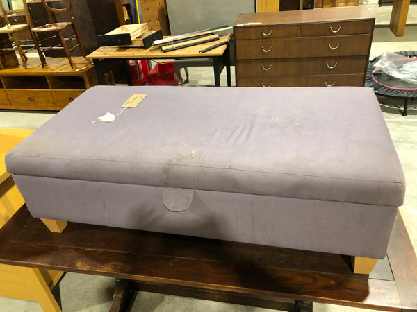 Purple storage ottoman