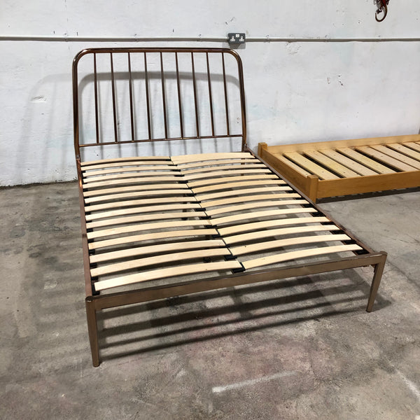 Rose Gold Metal Double Bed