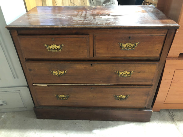 Vintage Oak Two Over Two Chest of Drawers