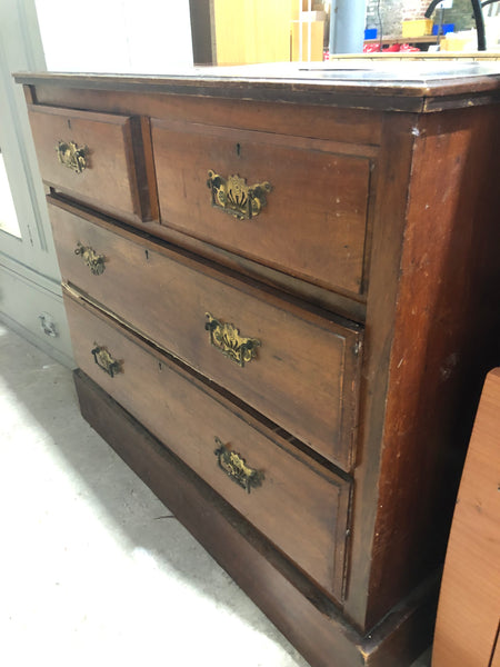 Vintage Oak Two Over Two Chest of Drawers