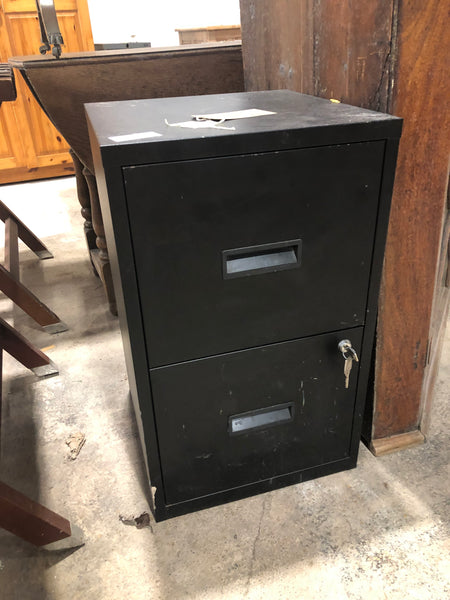 Black Metal Filing Cabinet With Key