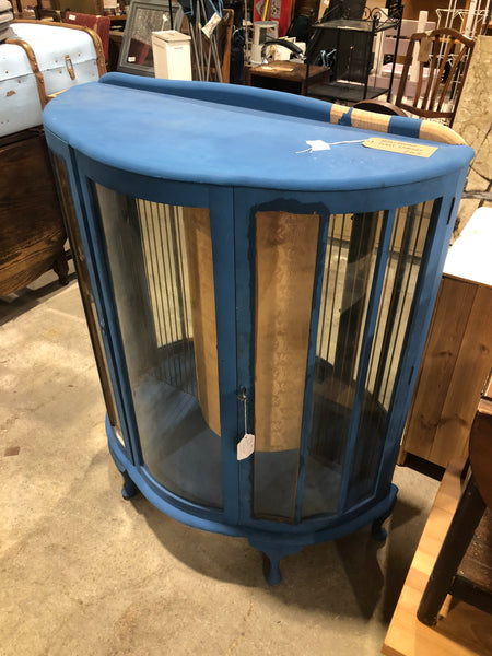 Blue Vintage Glass Cabinet