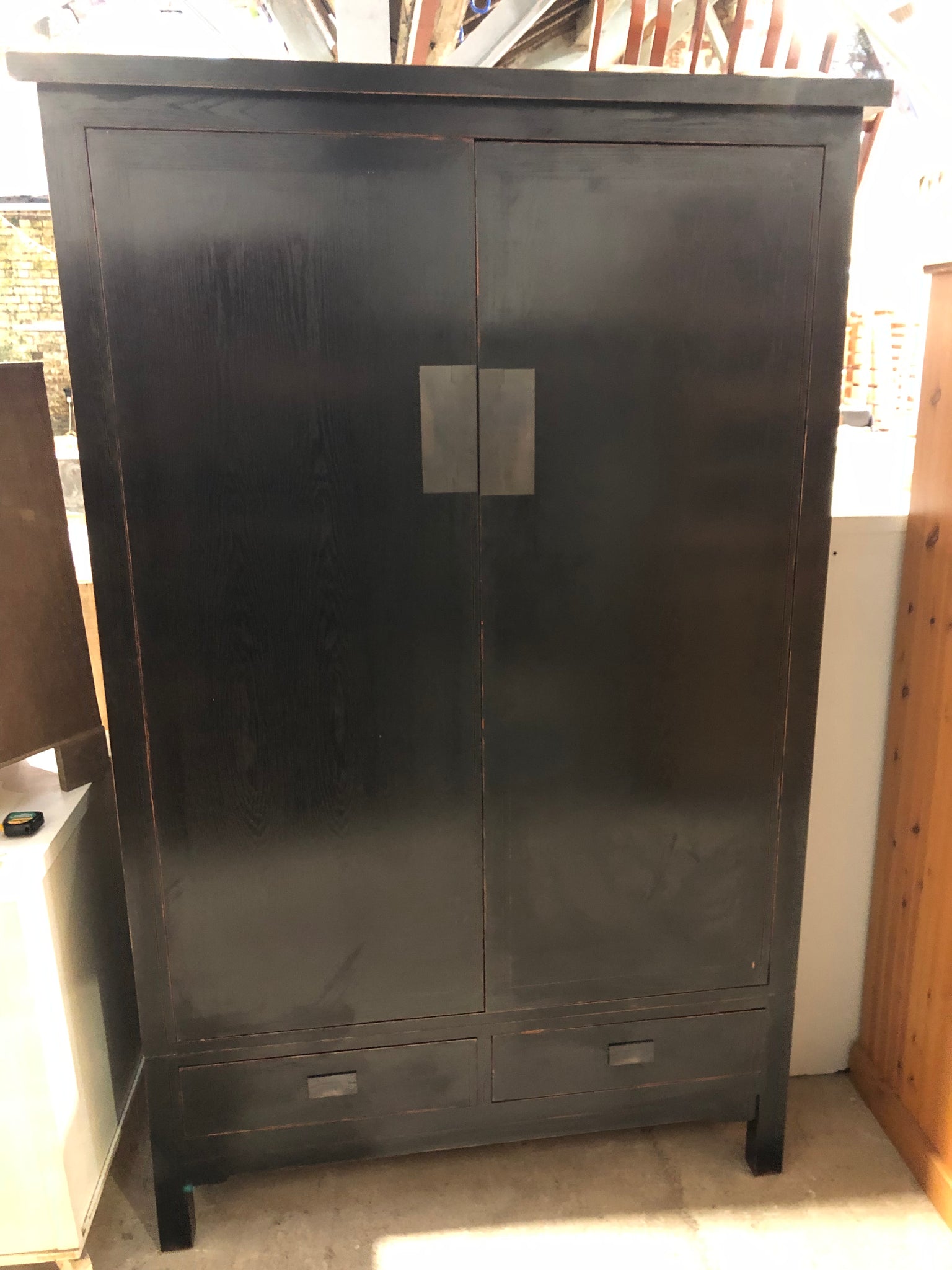 Black Lacquer Oriental Wardrobe