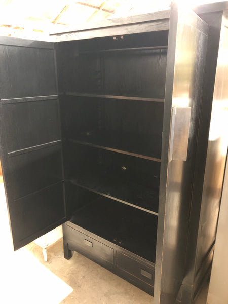 Black Lacquer Oriental Wardrobe