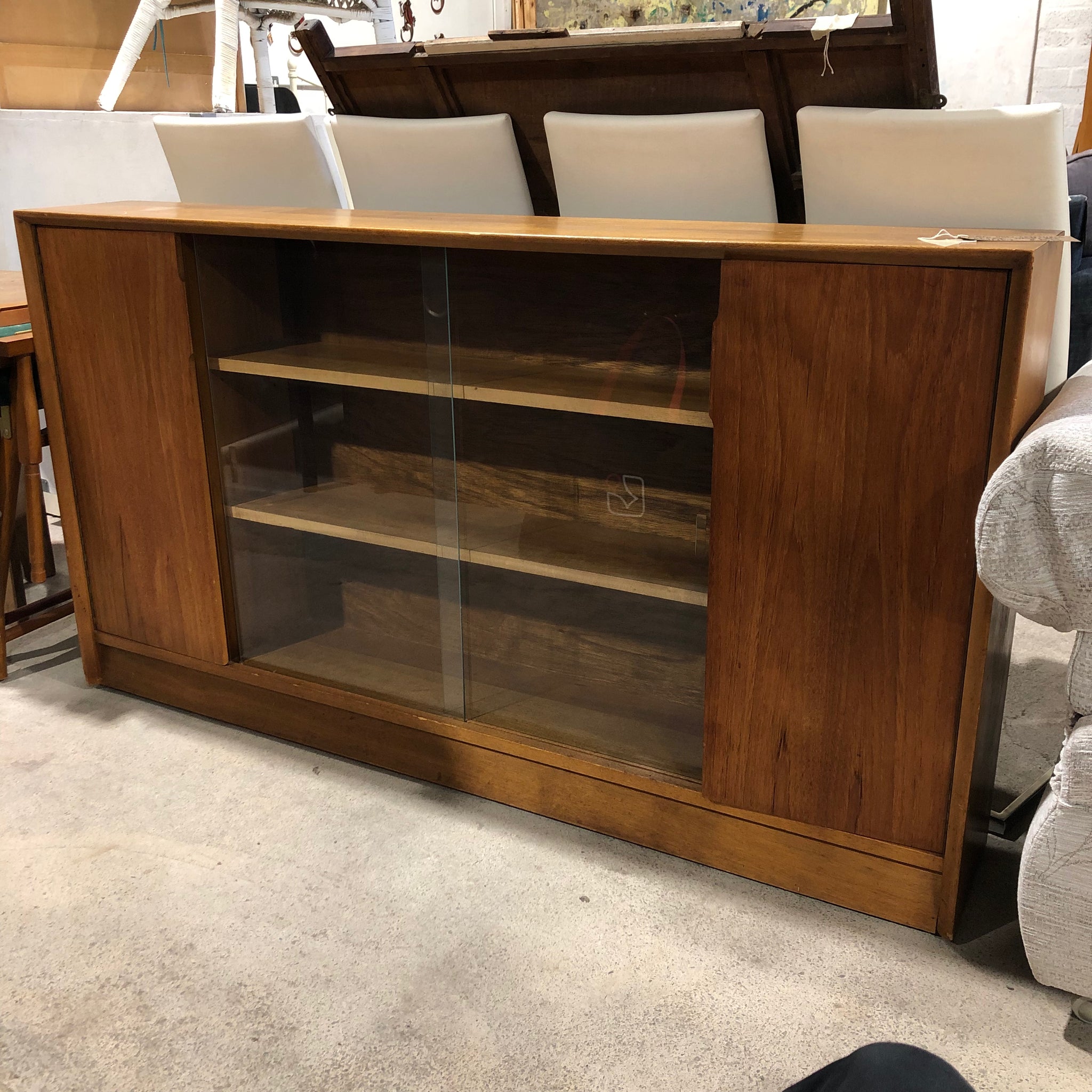 GIBBS Teak Glass Fronted Cabinet