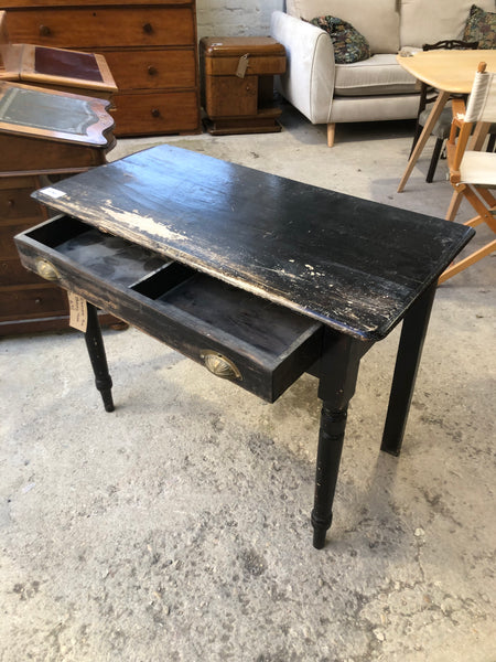Ebonised Vintage Pine Hallway Table - GHC