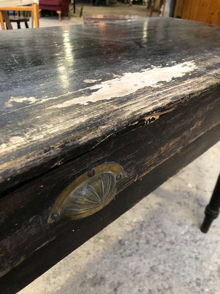Ebonised Vintage Pine Hallway Table - GHC