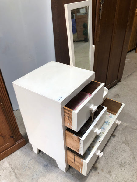 White Drawers/Dressing Table & Mirror - GHC