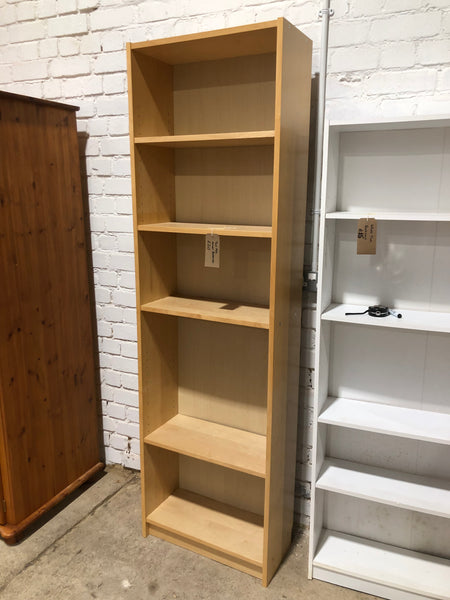 Tall Wooden Veneer Bookcase