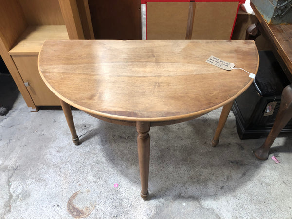 Solid Walnut half moon console table
