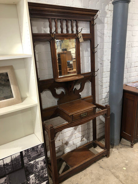 Vintage wooden hall stand.