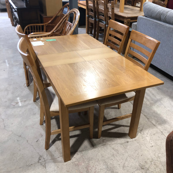 Extending Dining Table and Four Chairs - REF