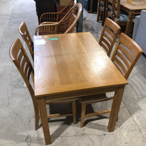 Extending Dining Table and Four Chairs - REF