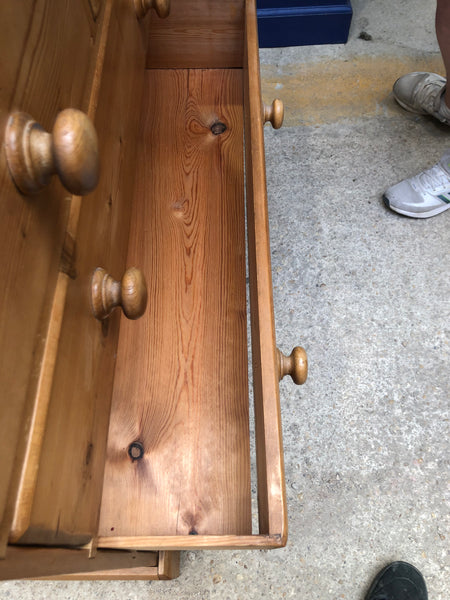 Solid Pine Chest of Drawers with Mirror