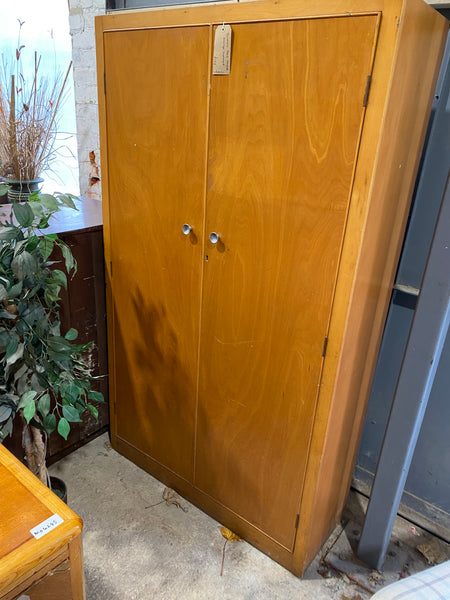 Teak Veneer Storage Cupboard GHC