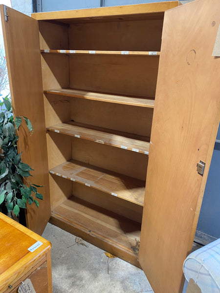 Teak Veneer Storage Cupboard GHC