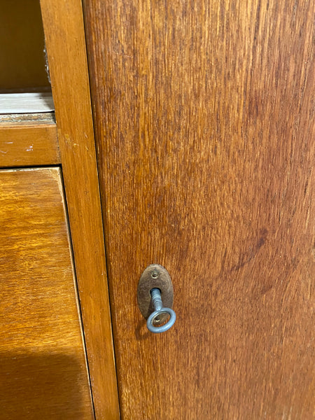 Mid Century Teak Veneer Compact Wardrobe